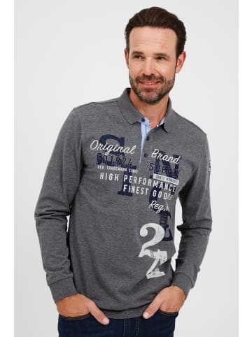 FQ1924 Langarm-Poloshirt FQRagnvald in Grau