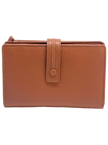 Florence Geldbörse Leder braun Damen ca. 15cm ca. 10cm