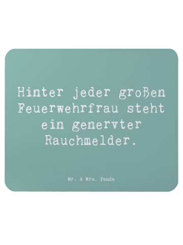 Mr. & Mrs. Panda Mauspad Spruch Feuerwehrfrau Humor mit Spruch in Meeresbrise