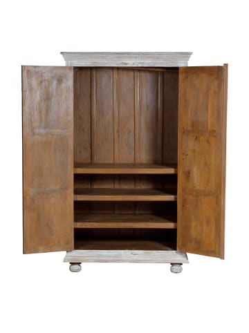 Giner y Colomer Kleiderschrank aus gealtertem weißem Mangoholz 2 Meter in White