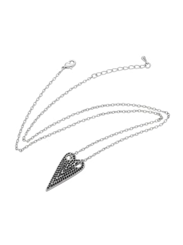 faina Women Charm Necklace in Silver Black