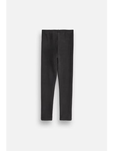 Gefütterte Leggings mit langem Bein in schwarz