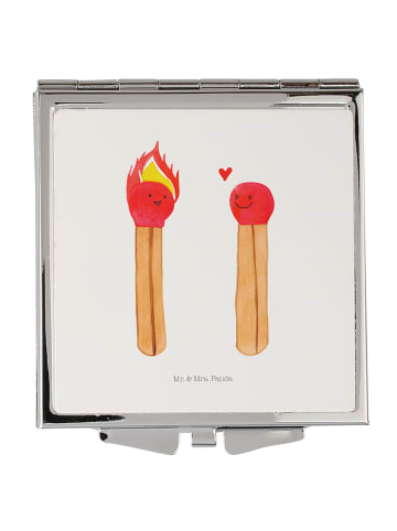 Mr. & Mrs. Panda Kosmetikspiegel Streichhölzer ohne Spruch in Weiß