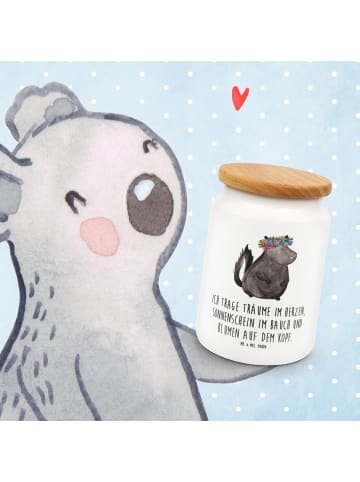 Mr. & Mrs. Panda behälter Stinktier mit Spruch in Weiß