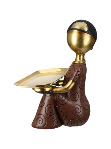 GILDE Figur Ballonjunge braun - (H) 24 cm