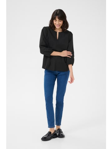 Kaffe Langarm-Bluse KAlila Regular fit in Black Deep