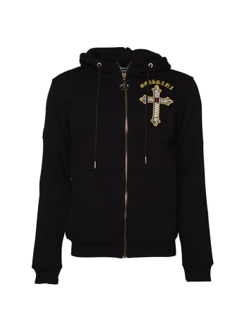 Roberto Geissini Cross-Wings Sweatjacke Schwarz