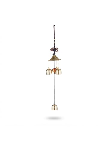 relaxdays 2 x Windspiel in Gold/ Schwarz