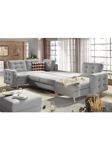 MF Design Ecksofa Thor  in Velours Asphalt in Asphalt -  (L) 320 x (B) 320 x (H) 90 cm