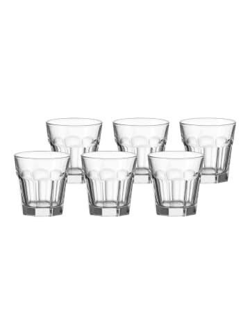 LEONARDO 6er Set Whiskygläser Rock 265 ml in transparent