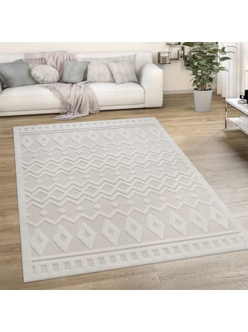KADIMA DESIGN Teppich Kurzflor Struktur Wohnzimmer in Creme