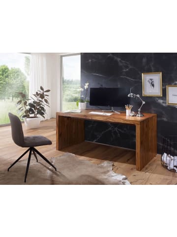 KADIMA DESIGN Schreibtisch BOHA Massiv-Holz Computertisch 180 cm breit in Massivholz