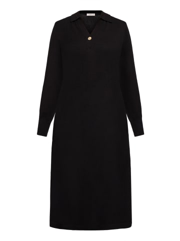 CARTOON Strickkleid mit Kragen in Schwarz