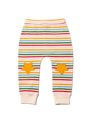 Little Green Radicals Gestreifte Jogginghose mit Kniebesatz in Bunt