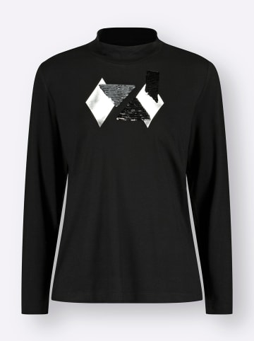 WITT WEIDEN Rollkragenshirt in schwarz