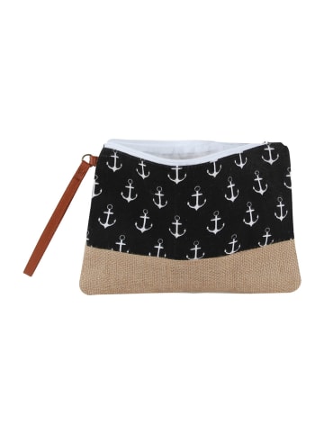 Yuhu Kosmetiktasche Schminktasche Maritim in Schwarz
