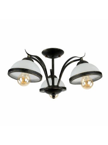 Licht-Erlebnisse Deckenlampe (B)45 x (L)45 x (H)25.5 cm in Messing Antik Weiß