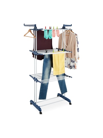 relaxdays Wäscheständer - (B)126 x (H)179 x (T)63,5 cm