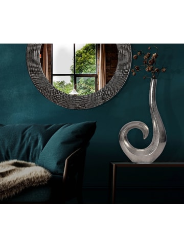 FineBuy Blumentopf in Silber / Aluminium / 26x8x47