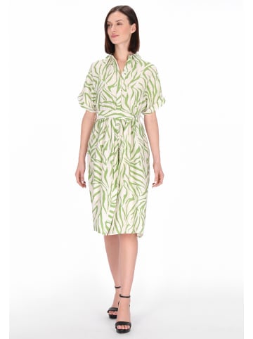 usha BLACK LABEL Women Dress in offwhite green