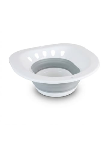 relaxdays Sitzbad in Weiß/ Grau - (B)36 x (H)12 x (T)39 cm