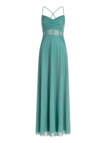 Vera Mont Abendkleid im Glitzer-Look in Green/Silver