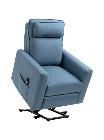 HOMCOM Aufstehsessel-84L x 89,5B x 105H cm-Blau