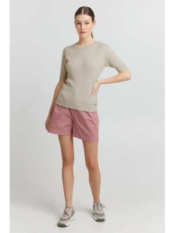 Oxmo Kurzarmpullover OXRiona in Dunkelgrau