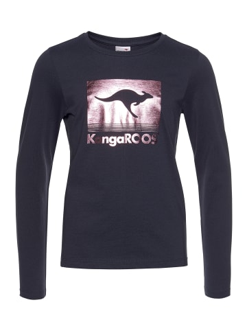 Kangaroos Langarmshirt in marine