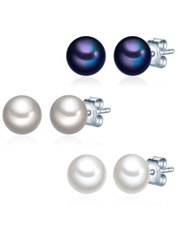 Valero Pearls Perlen-Ohrstecker Sterling Silber Süßwasser-Zuchtperle in multicolor