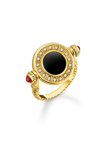 Thomas Sabo Ring Schlange Mit Weißen Steinen in gold, bunt
