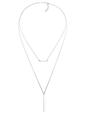 Elli Halskette 925 Sterling Silber Geo, Rechteck in Silber
