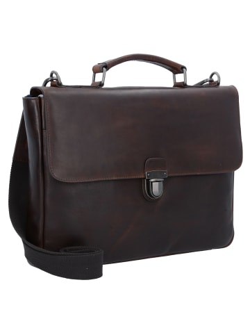 Leonhard Heyden Roma Aktentasche Leder 37 cm Laptopfach braun