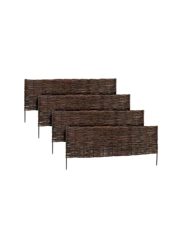 relaxdays 2 x Beeteinfassung in Braun - (B)100 x (H)30 cm