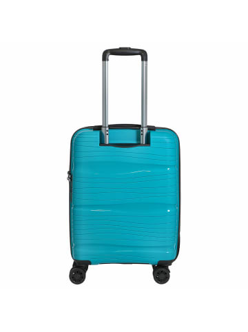 D&N Travel Line 4300 - 4-Rollen-Kabinentrolley  S 55 cm (black) in petrol