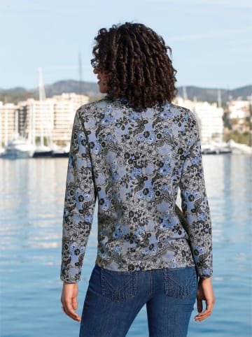 WITT WEIDEN Sweatshirt in blau-grau-gemustert