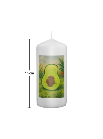 Mr. & Mrs. Panda Kerze Avocado Kern Design ohne Spruch in Weiß