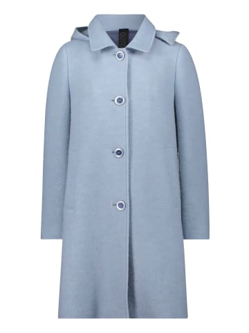 Betty Barclay Wollmantel mit abnehmbarer Kapuze in Blue Fog