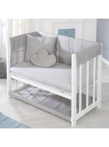 roba Stubenbett 4 in 1, Beistellbett, Adam & Eule, Babybett, Wiege & Kinderbank, weiß