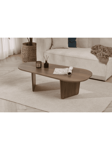 CALICOSY Couchtisch AMÉLIA in Nussbaum - (W) 130 x (H) 40 x (L) 65 cm