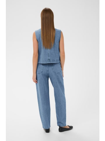 Soaked in Luxury Weste SLRinatina Gerade Passform in Medium Blue Denim