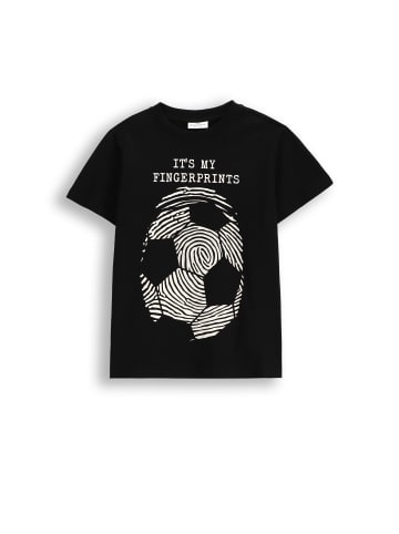 Coccodrillo T-Shirt mit kurzen Ärmeln in schwarz