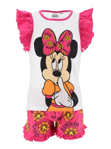 Disney Minnie Mouse 2tlg. Outfit: Schlafanzug Sommer Shirt und Hose in Pink