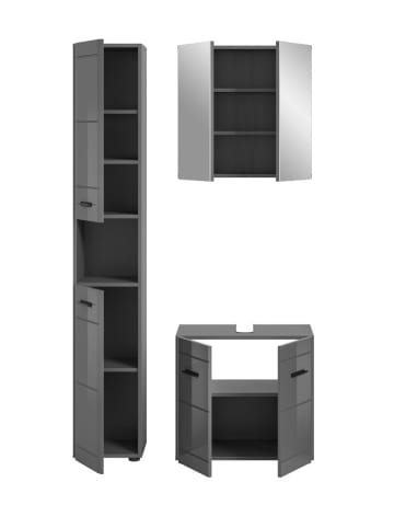 ebuy24 Badmöbelset Soft Grau 105 x 34 cm