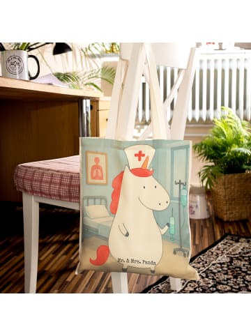 Mr. & Mrs. Panda Beuteltasche Einhorn Krankenschwester Design oh... in Weiß