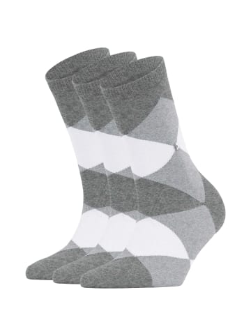 Burlington Socken 3er Pack in Grau/Weiß