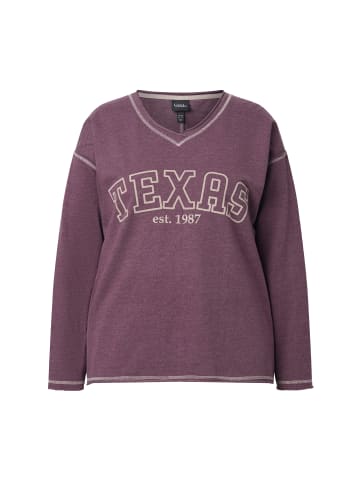 Ulla Popken Sweatshirt in dunkel weinrot