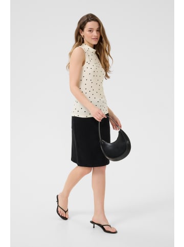 Kaffe Bluse ärmellos KAkatrine Regular fit in Cloud Cream W. Black Dots