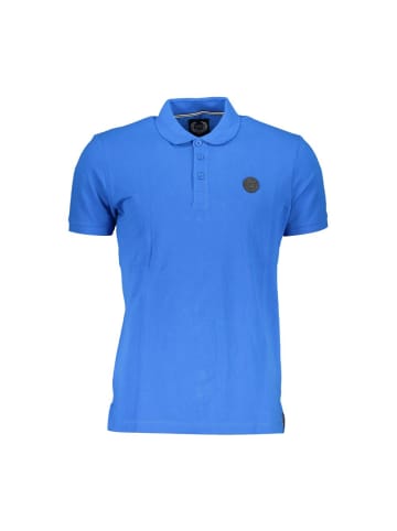 GianMarco Venturi Blaues Baumwoll-Polohemd