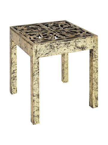 Beliani Beistelltisch PALASI in Gold/Schwarz - (W) 40 x (H) 40 x (L) 40 cm
